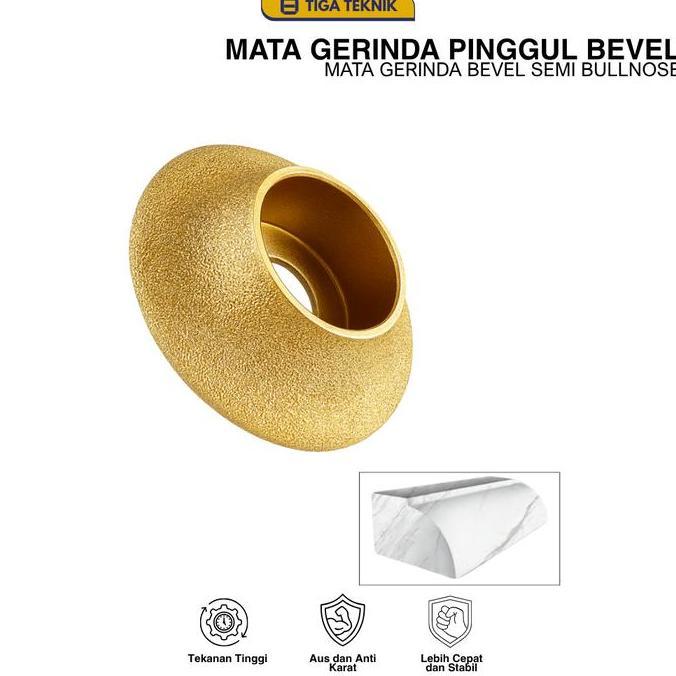 Roda Gerinda Granit Mata Grinda Diamond Grinding Wheel Mata Pinggul Granit Bevel Bullnose 10mm
