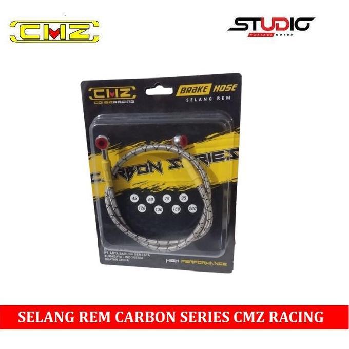 Promo Selang Rem Serat Carbon Series Variasi Ukuran 95 Cm Pnp Depan Jup Vario Beat Mio Supra Tiger C