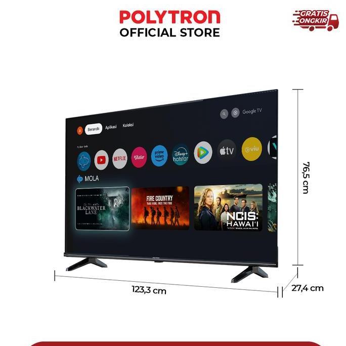 Promo Polytron 4K Uhd Smart Google Tv 55 Inch Pld 55Ug5059
