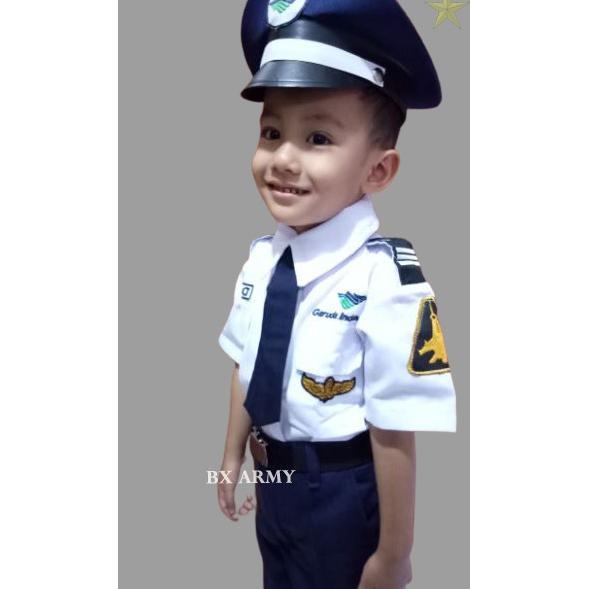 Best Seller Baju Seragam Pilot Garuda Anak Baju Profesi Pilot Karnaval  Anak Cod Grosir Bandung