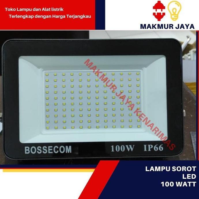 Sorot Led 100 Watt Bossecom/Led Sorot 100W Murah/Lampu Sorot Lapangan