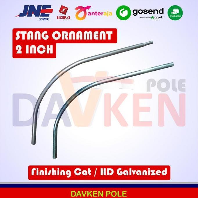 Stang Pipa Tiang Ornament Lampu Pju 2 Inch