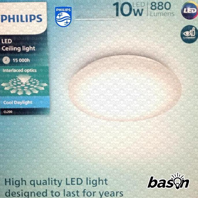 Philips Cl200 10W Led Ceiling 24Cm - Lampu Plafon Tempel Baret Dak Beton