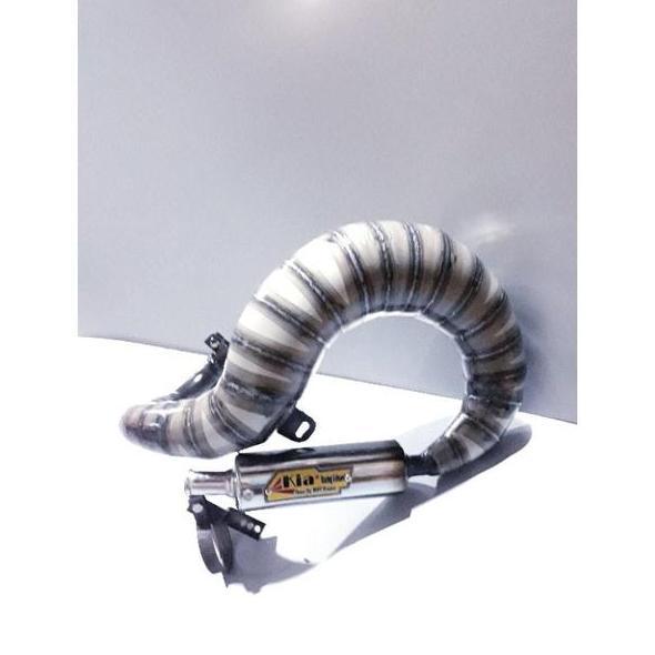 knalpot vespa racing tipe lobster bahan galvanis slincer crome kia muffler vespa trail