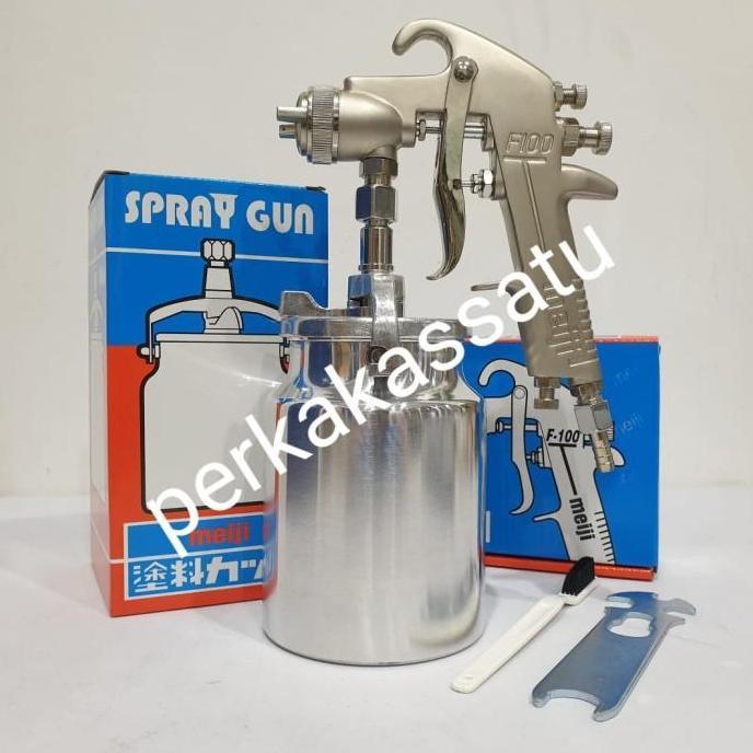 SPRAY GUN MEIJI F100 SEMPROTAN CAT TABUNG BAWAH ORIGINAL DAN TERPERCAYA