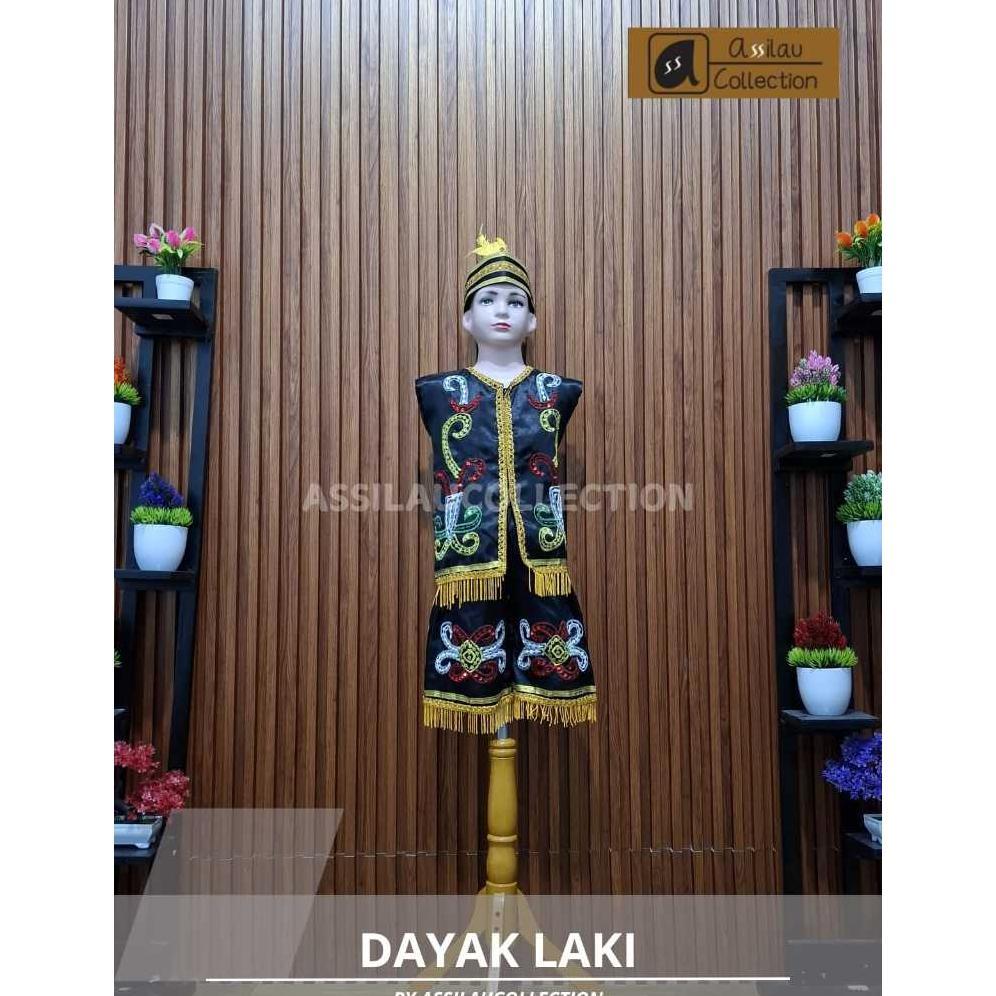 Free Ongkir Baju Adat Dayak Anak Satuan (Laki/Cewek)