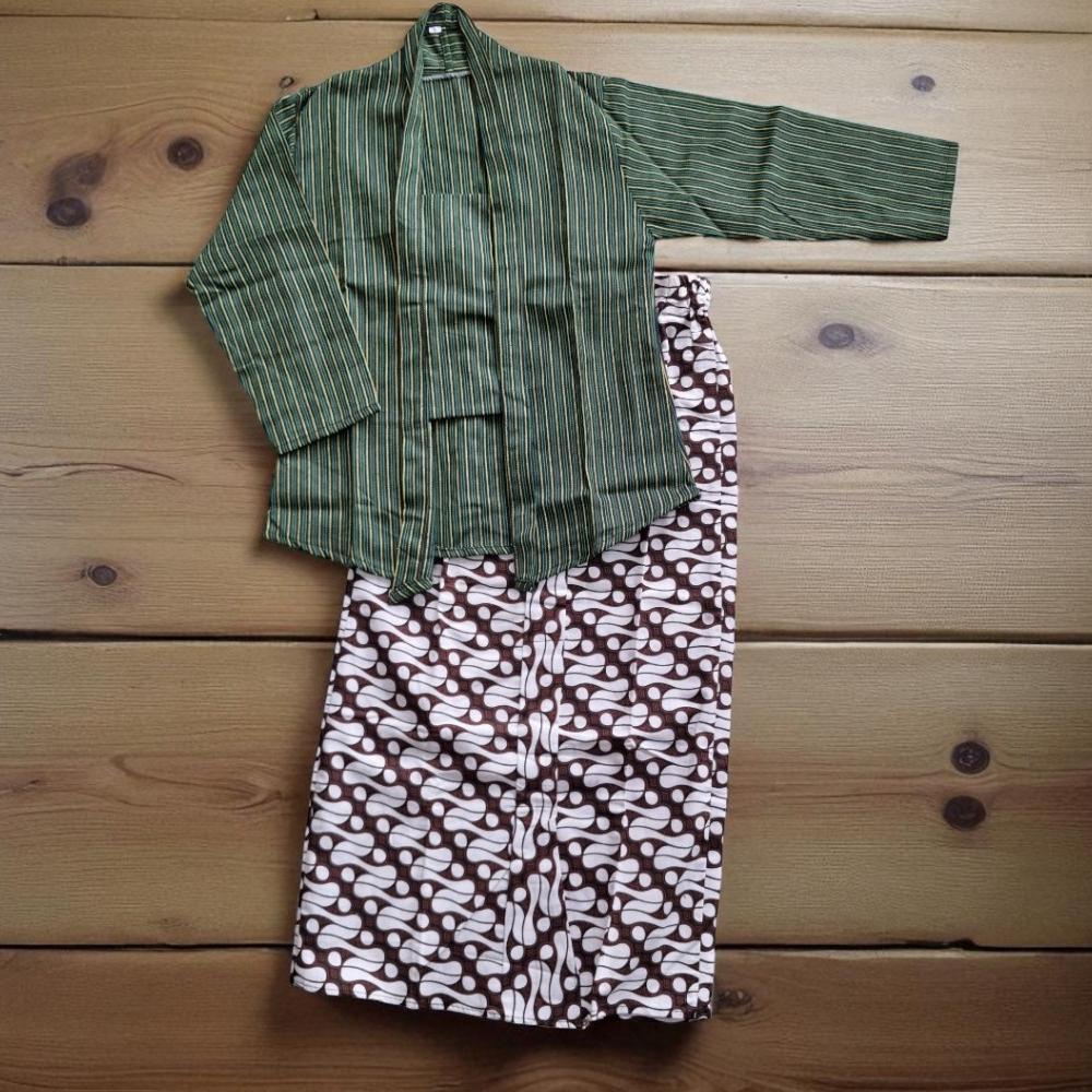 Best Seller Setelan Baju Adat Jawa Anak Perempuan Setelan Kebaya Lurik Anak Kebaya Jawa Anak