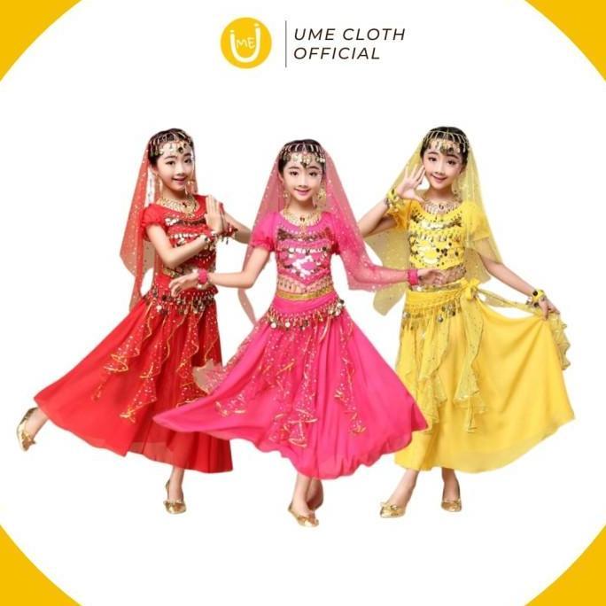 NEW FASHION ANAK KOSTUM ADAT INDIA - BAJU ROK ANAK PEREMPUAN 882 ORI