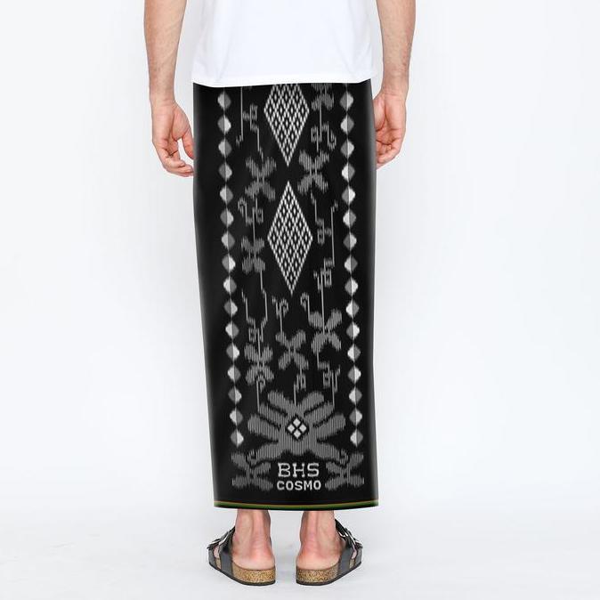 NEW BHS SARUNG BHS COSMO GOLD ORIGINAL 1 PC MOTIF POLOS WARNA HITAM PUTIH BEST SELLER SERI ORIGINAL 