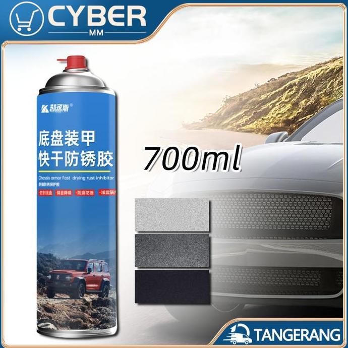 VURYOH 700ML Rubberized UnderCoat Anti Karat Peredam Suara Mobil Motor Plingkut Semprot Original Iso