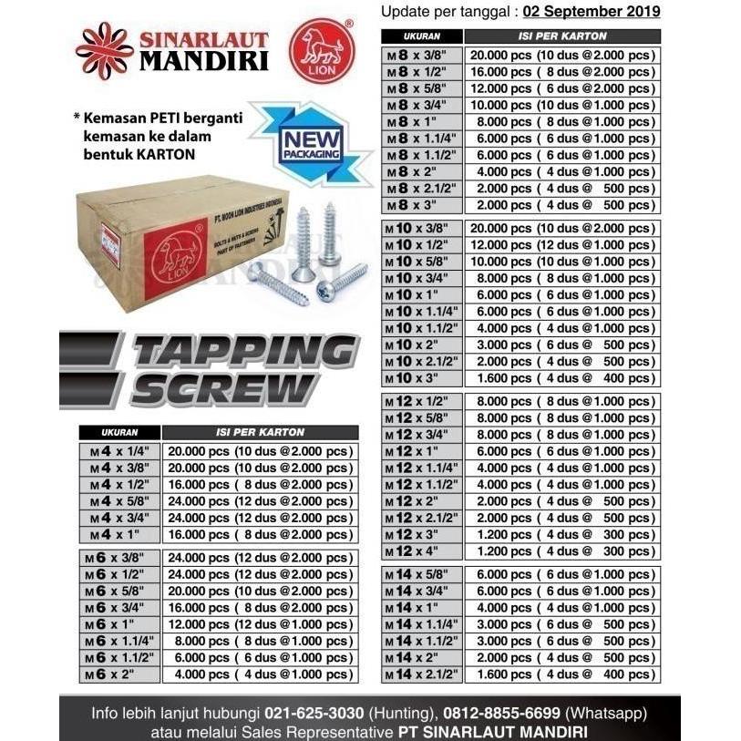 Sekrup Tapping / Tapping Screw HPL FH+ 12x3
