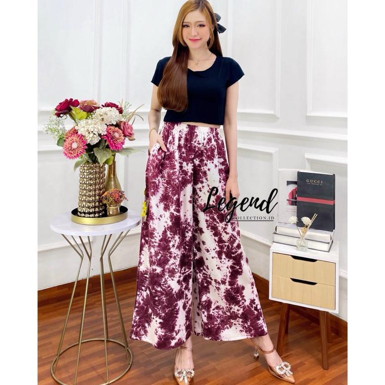 premium celana kulot panjang wanita celana pantai bali celana rayon adem