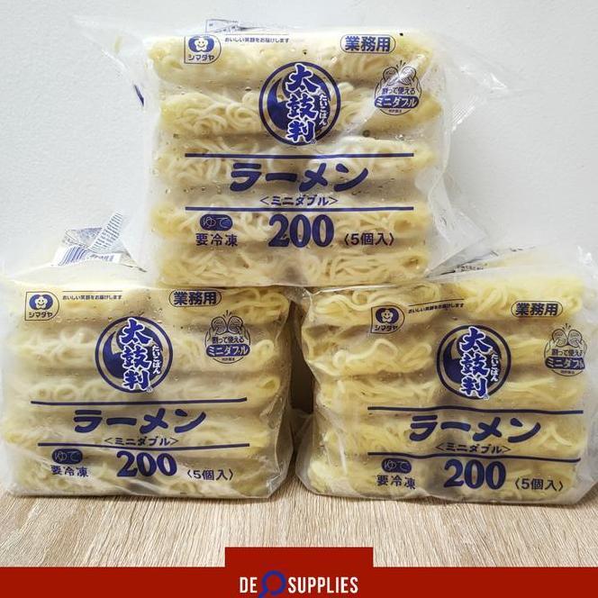 Shimadaya Mie Ramen Frozen 1Kg Taikoban Mi Ramen Basah Jepang 5Pcs