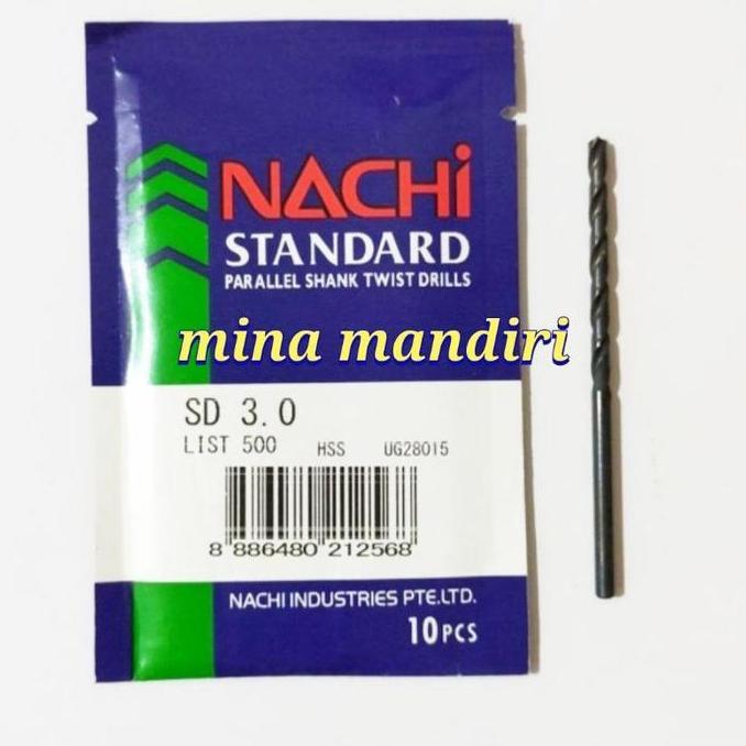 TERLARIS!! NACHI 3MM.MATA BOR BESI 3.0MM HSS NACHI.BOR 3MM NACHI ORINAL