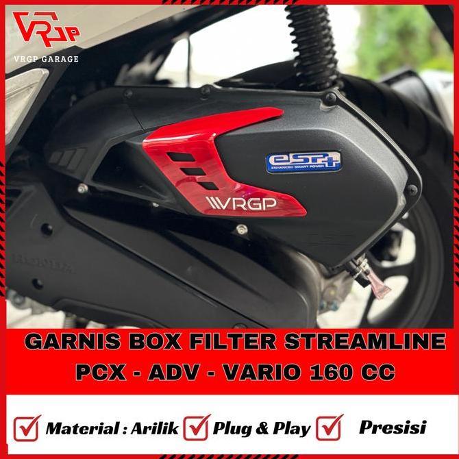 Promo VRGP Garnis Box Filter Streamline ADV - PCX - Vario 160cc/Cover Box Filter ADV Vario PCX Strea