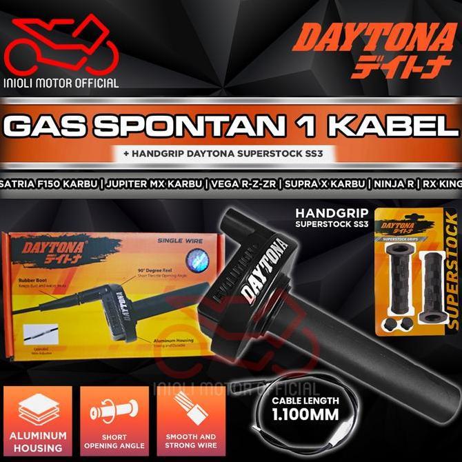 PAKET GAS SPONTAN DAYTONA 1 KABEL SATRIA F150 KARBU JUPITER MX KARBU VEGA R Z ZR SUPRA X 125 KARBU K