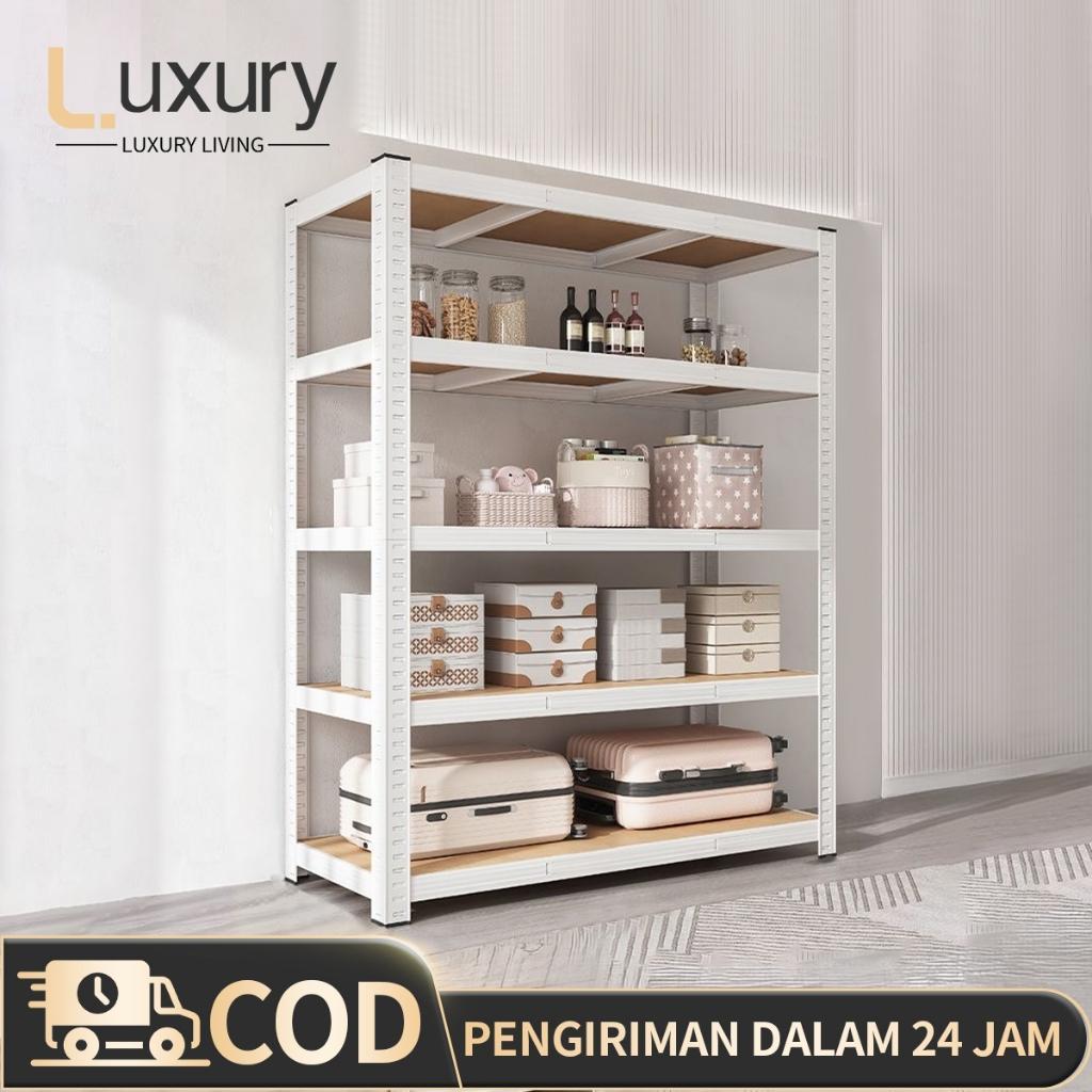 60-120Cm 5 Susun Serbaguna Rak Besi Lemari Dapur / Supermarket / Gudang Rak Besi Rak
