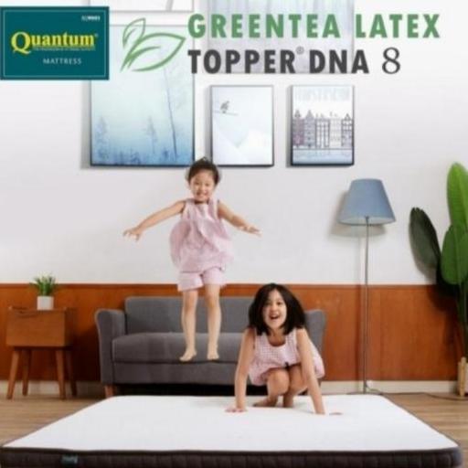 TERLARIS!! QUANTUM TOPPER MATTRESS GREENTEA LATEX DNA 8CM - 140X200CM
