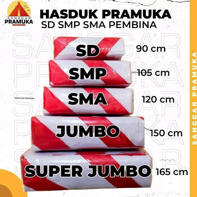 dasi pramuka hasduk pramuka / kacu pramuka SD SMP SMA JUMBO DAN SUPER JUMBO