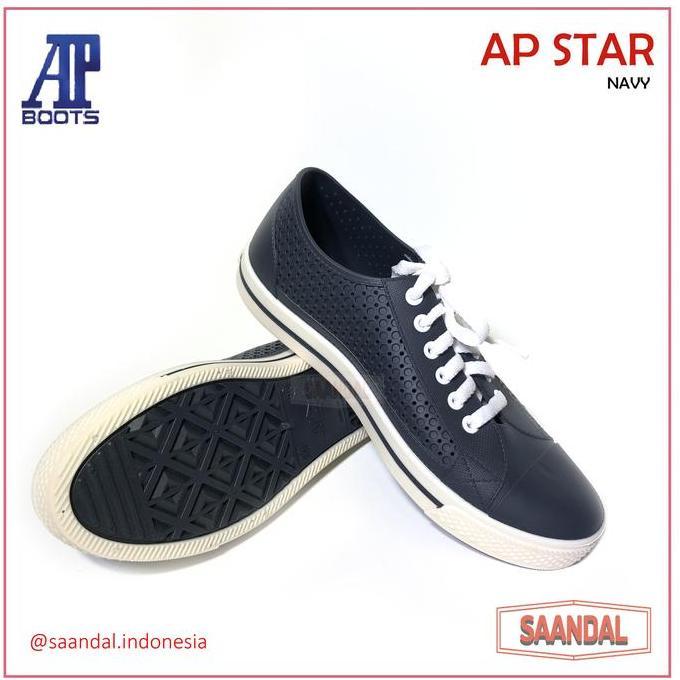 Sepatu Sekolah Kantor Hitam Snekers Kets AP STAR Navy BIRU PUTIH Size 38-42 Pria Wanita Anak Laki-La