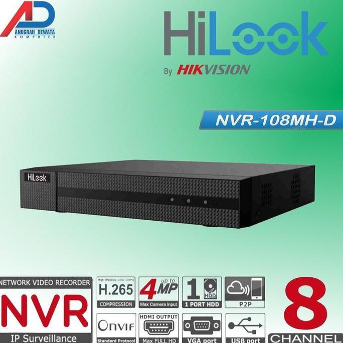 NEW NVR 8 CHANNEL HILOOK NVR-108MH-D NVR 8CH HILOOK