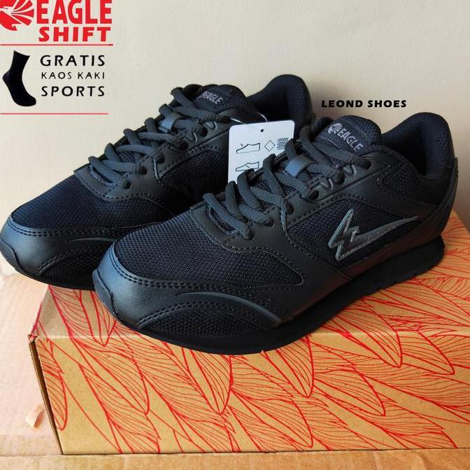 Sepatu Sekolah Merk Eagle Shift Original Sepatu Sekolah Laki Laki Perempuan Dewasa Casual Hitam Shoe