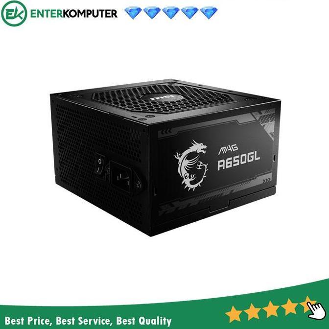 HARGA DISC - MSI MAG A650GL 650W 80 Plus Gold Full Modular Power Supply - PSU 650 Watt 80+ Gold