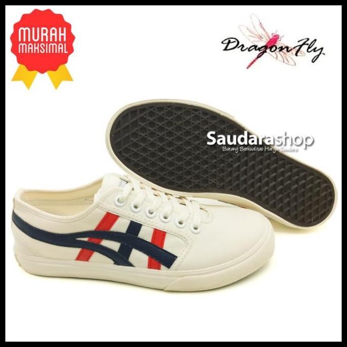 Sepatu Dragonfly Alpha Putih Navy / Sepatu Dragonfly Alpha White Navy