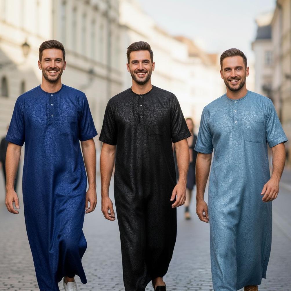 BEST SALE GAMIS PRIA PREMIUM MOTIF EMBOS TERBARU/GAMIS PRIA PREMIUM/KURTA PRIA EMBOS/JUBAH SAUDI MOT
