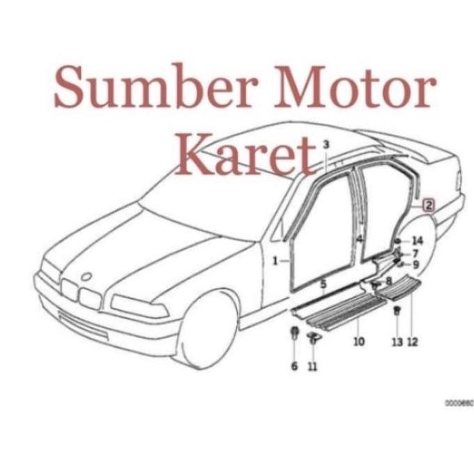 Karet Body Pintu Mobil BMW E36/ BMW 320