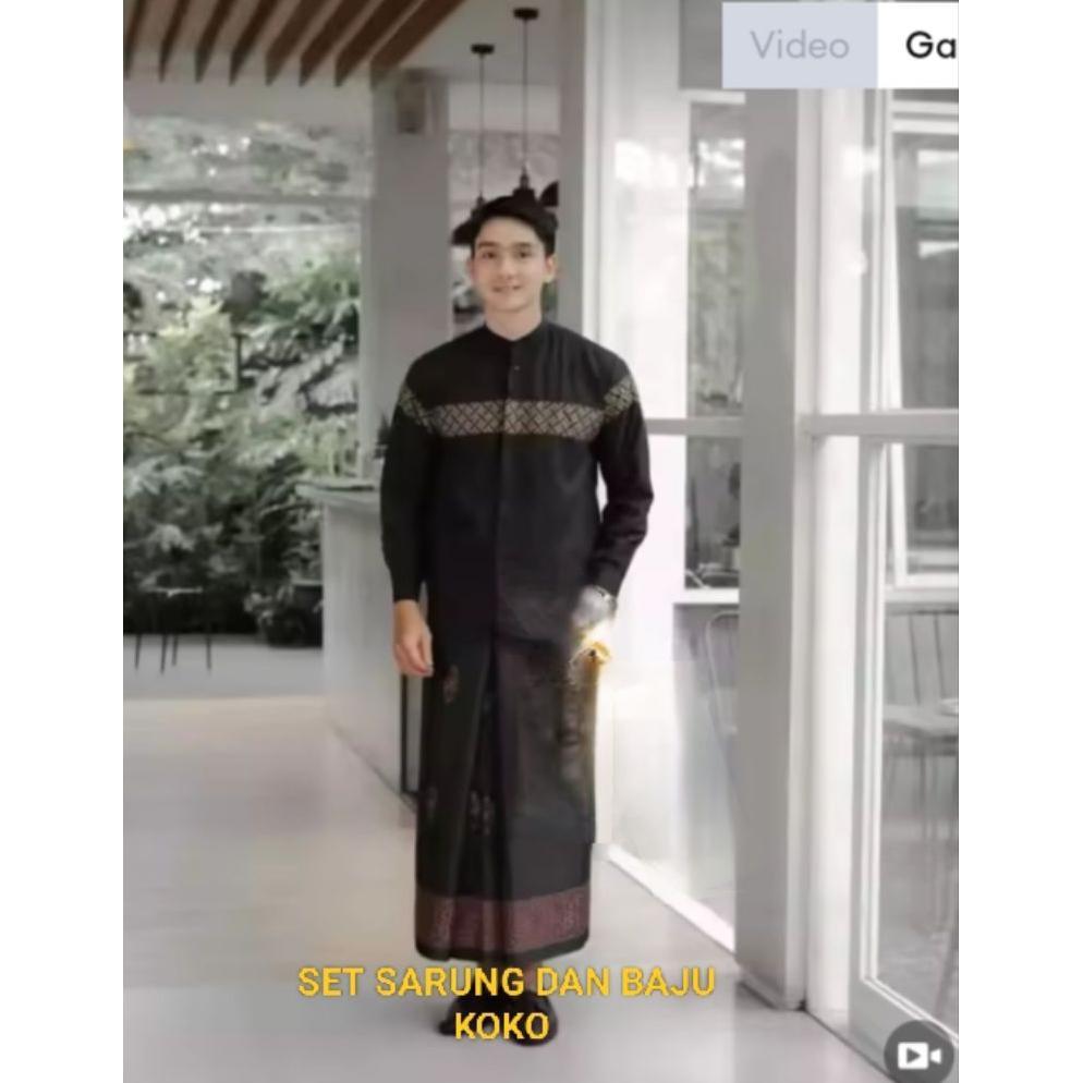 BEST DEALS Set Sarung Dan Baju Koko Dewasa KOBATA KINANG