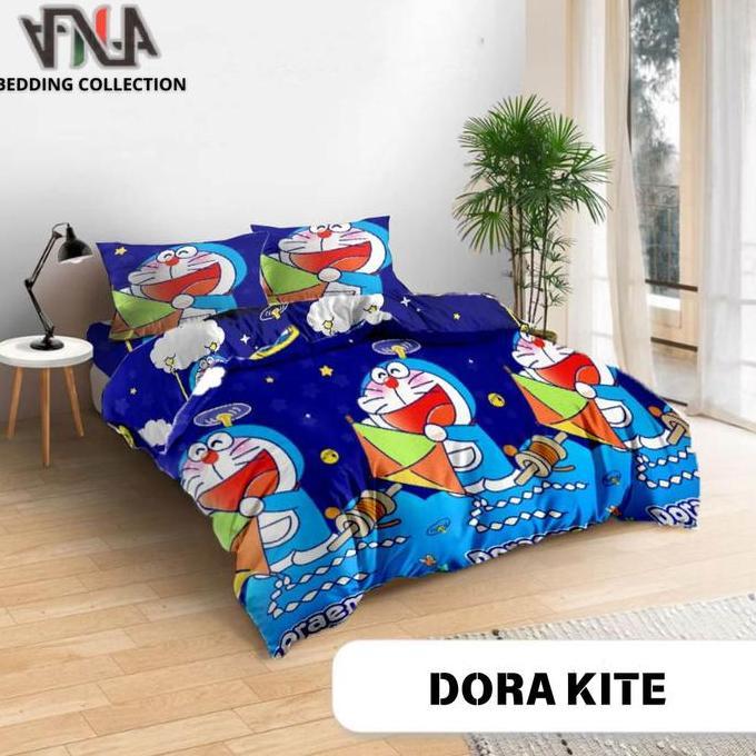 TERLARIS BEDCOVER ONLY SERI GAMBAR DORAEMON/BEDCOVER TANPA SPREI MOTIF DORAEMON