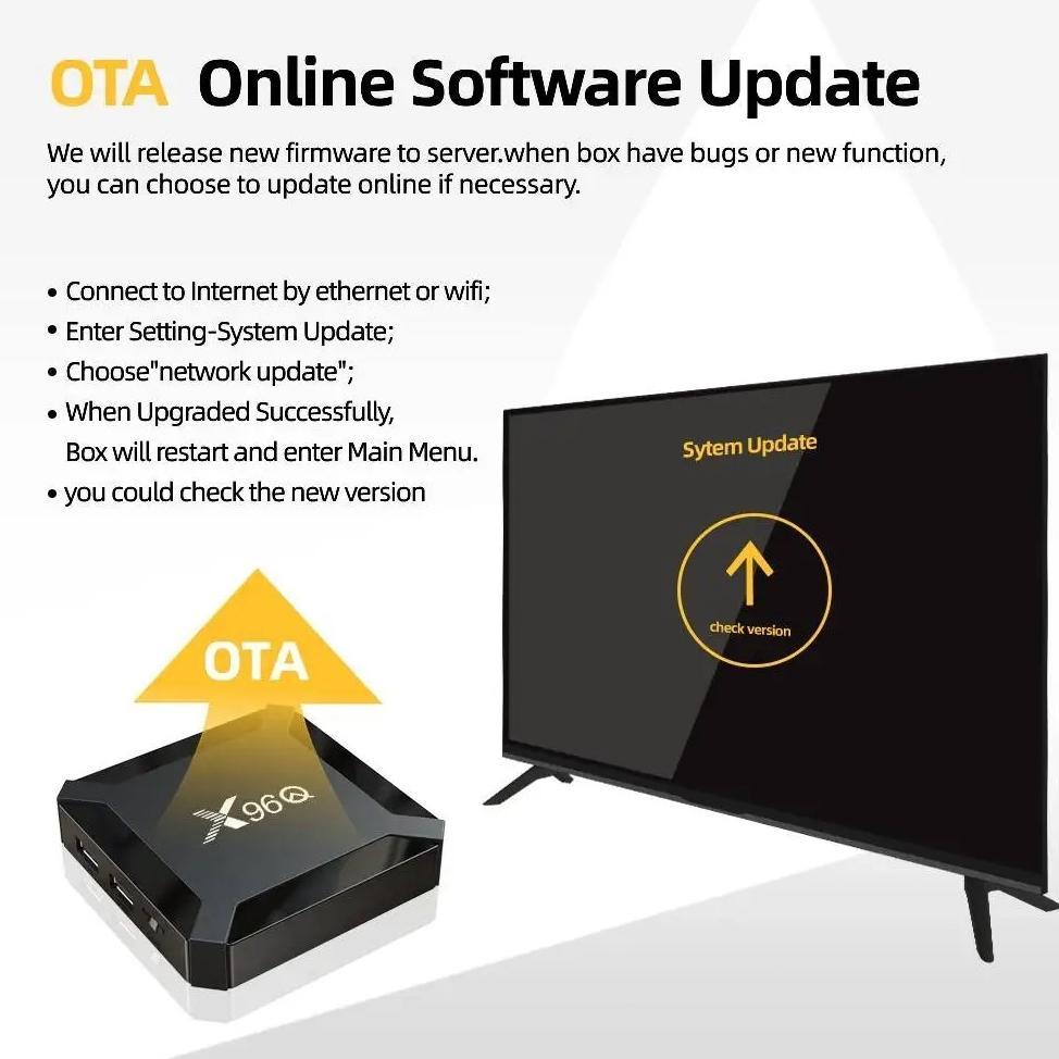 Hot Product Tv Box X96Q Android  Rk3518 Wifi6  Tv Box 4K Uhd  2G+16G Bluetooth Voice Set Top Box Tv 