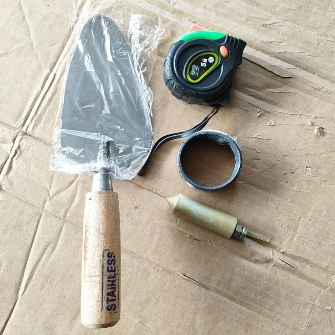 1 paket cetok tanggung,meteran viper benang dan lot- alat tukang (TERBAIK) (TERBARU) (TERMURAH)
