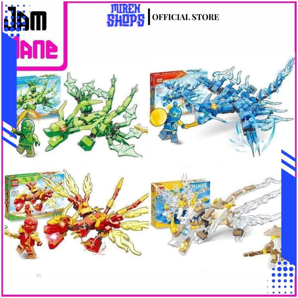 Mainan Edukasi Action Figure Ninja 4In1 Brick Robot Ninja Brick Ninja Rambut Api Koleksi Sale