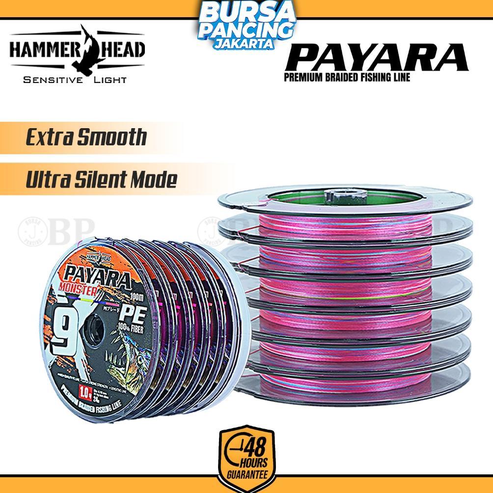 Senar PE HAMMER HEAD PAYARA MONSTER X9 100M Multi Color 100% PE Fiber Connecting Super Kuat