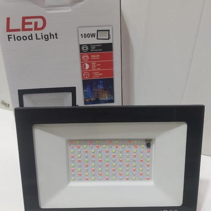 Lampu Sorot Tembak Led 100W 100 Watt Rgb Warna Warni