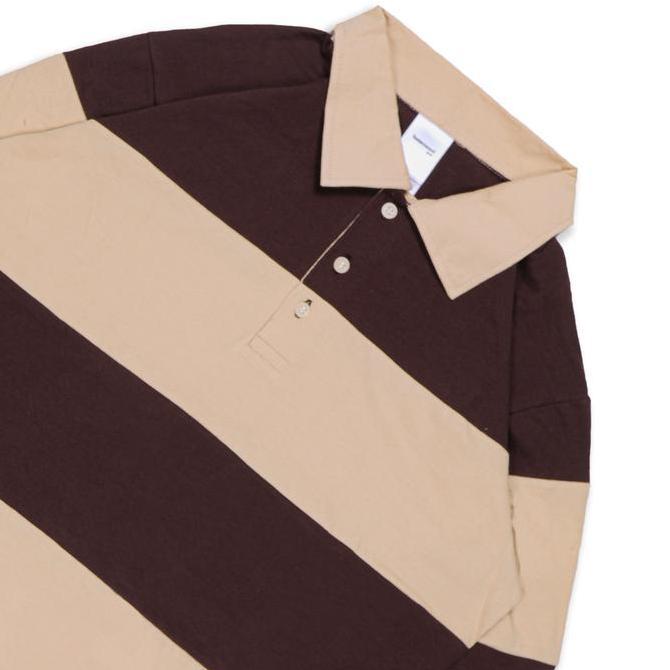 RUGBY SHIRT LONG SLEEVE POLO SHIRT POLO LENGAN PANJANG / COKLAT