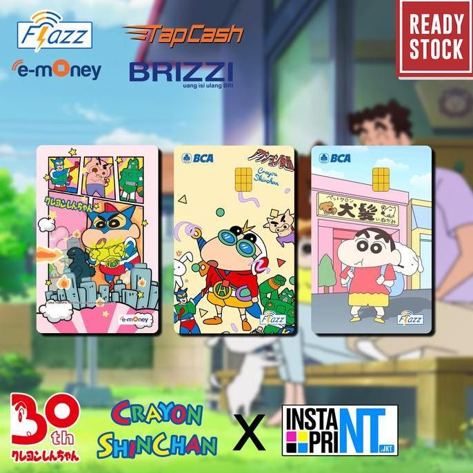 Emoney mandiri flazz bca gen 2 brizzi tapcash custom CRAYON SHINCHAN