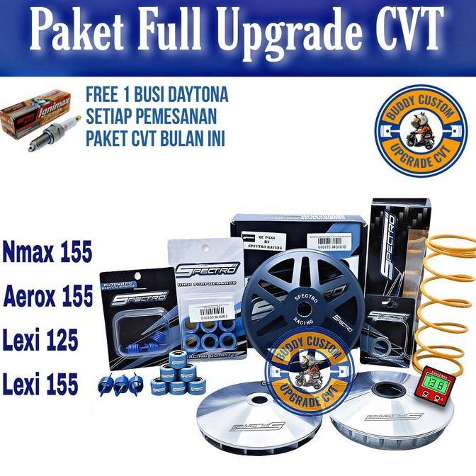 Paket CVT FULL Upgrade CVT Nmax 155 Aerox 155 Lexi 125 Paket CVT Nmax Astro Custom Spectro Racing