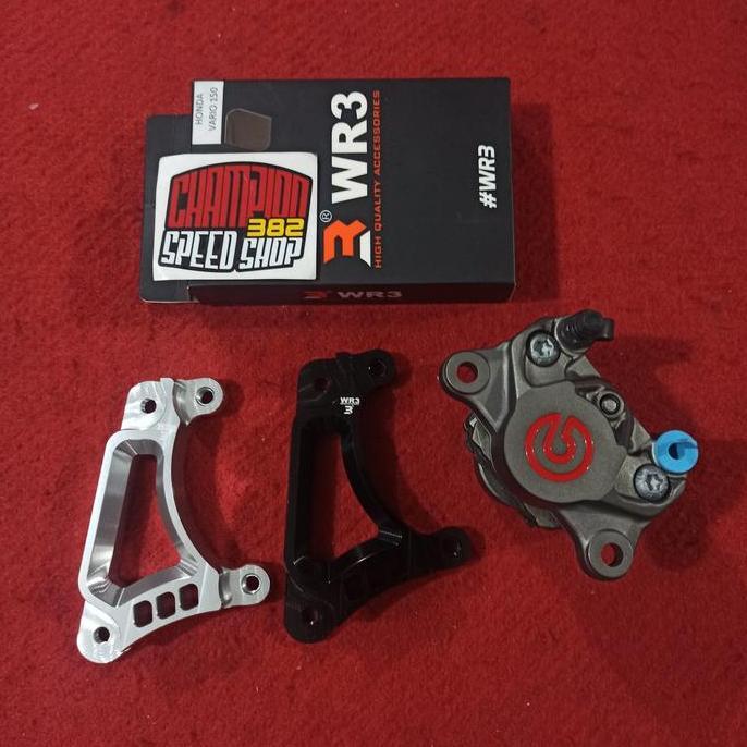 Paket Bracket Kaliper Depan WR3 Brembo 2 Piston Vario 125 / 150 260mm