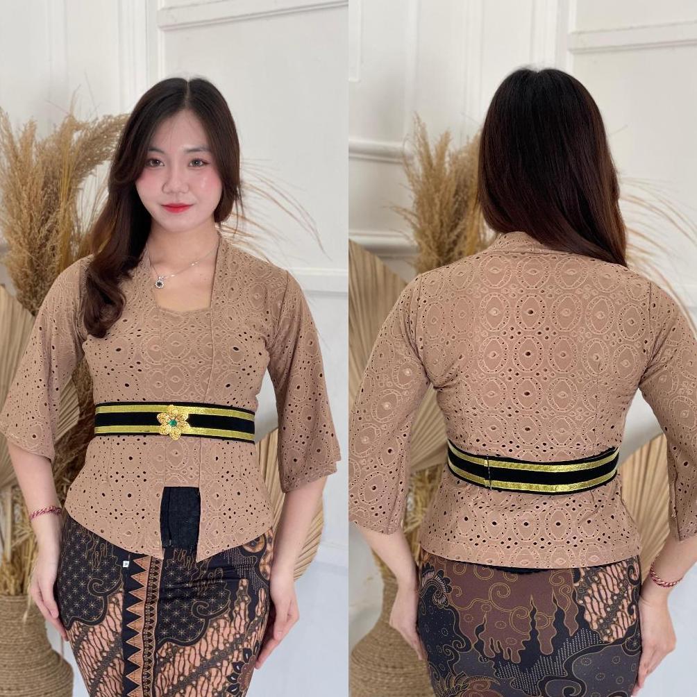 PROMO KEBAYA SAJA/KebayaWulan/KebayaBaliModern/Kebaya Lengan Lonceng/atasan kebaya polos/remaja dan 