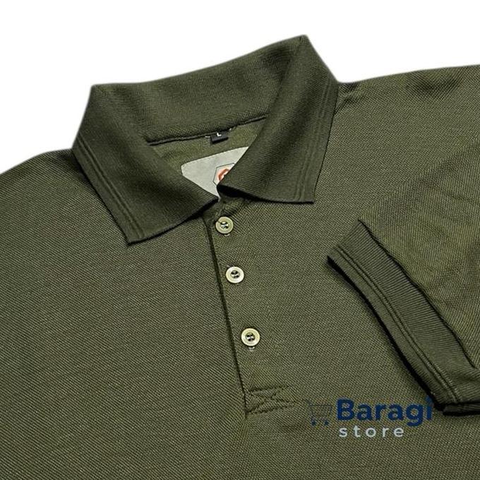 DF31 >> Kaos Kerah Polos Pria Wanita Berkerah Polos Kancing Depan