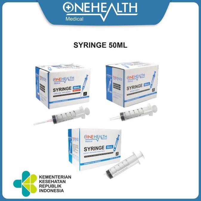 ONEHEALTH Disposable (Without Needle, Side Position, Luer Slip) Syringe 50 ML