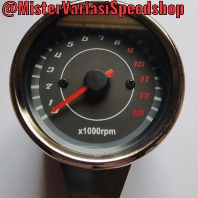 Syahrifast_Dream - Rpm Digital Plus Amper Bensin Led Model Bulat Chrome Krum Indikator Fuel Meter Cl