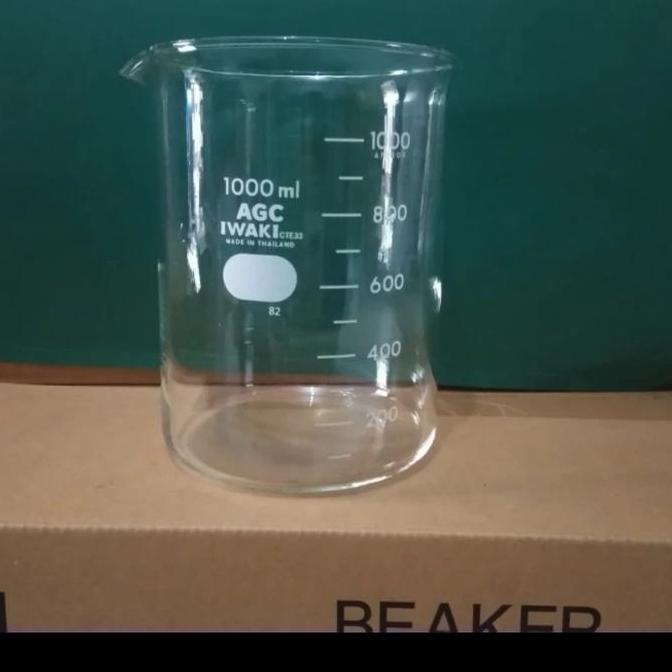 Beaker Glass 1000ML. Beaker Kaca 1000 ML Iwaki
