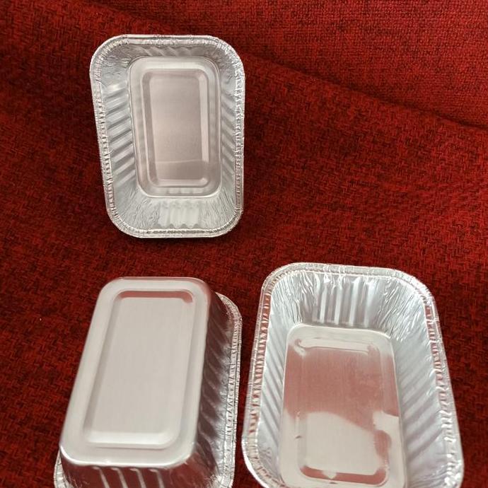 Lansungkirim- Tray/Loyang/Cup Alumunium Foil Bx 984519 Ukuran 10X7.5 Cm (Non Tutup)-Isi 50