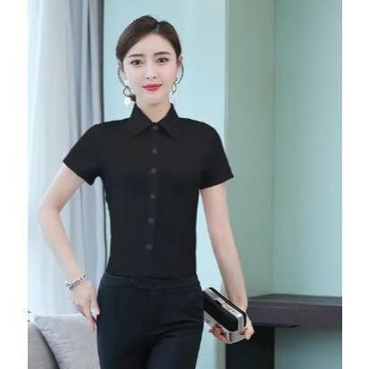 TERBARU Kemeja Wanita Lengan Pendek Baju Atasan Wanita Kantor Hem Wanita Kekinian