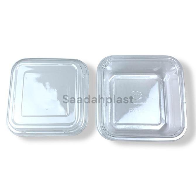 Nicht- (Isi 50) Mika Plastik 350Ml Square Kotak Persegi / Mika Kotak Buah