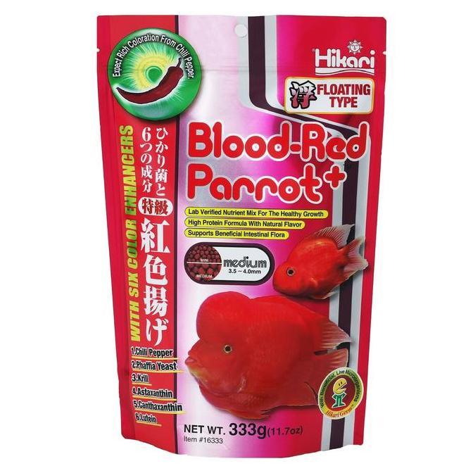Hobiikan- Hikari Blood Red Parrot Medium 333G Pakan Untuk Rna Parrot Fish Lebih Merah & Cerah